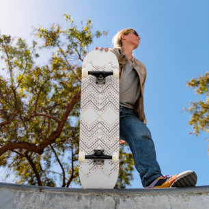 Skateboard Asombrosos puntos rojos en un fondo blanco