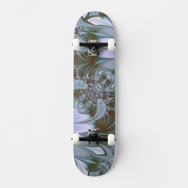Skateboard Aspecto de seda azul bonito (Anverso)