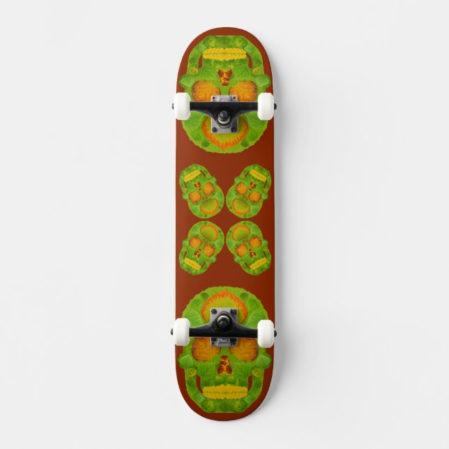 Skateboard Aspen Leaf Skull 10 (Anverso)