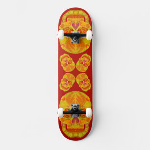 Skateboard Aspen Leaf Skull 13
