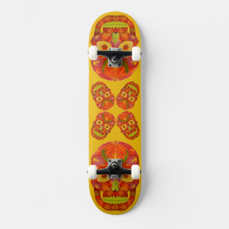 Skateboard Aspen Leaf Skull 16