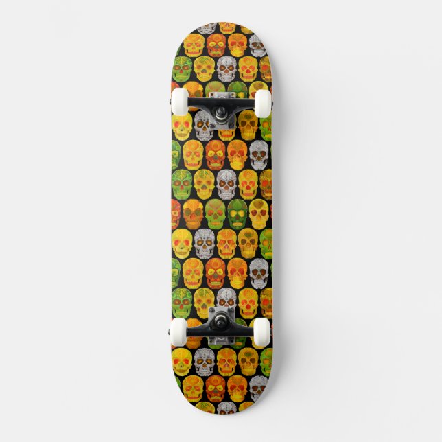 Skateboard Aspen Leaf Skulls sin fisuras patrón 2018 (Anverso)