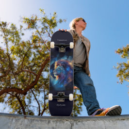 Skateboard Astrología con símbolo Leo