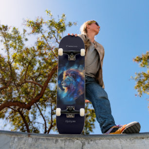 Skateboard Astrología con símbolo Leo