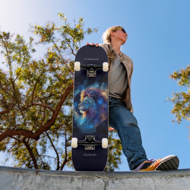 Skateboard Astrología con símbolo Leo (Exterior 1)