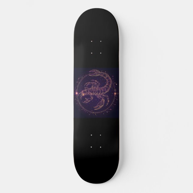 Skateboard Astrologico con símbolo Scorpio (Anverso)