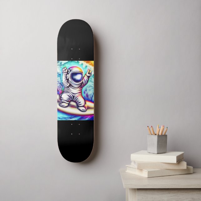SKATEBOARD ASTRONAUT AND HIS COSMIC SURFING ADVENTURE (Arte de la pared)