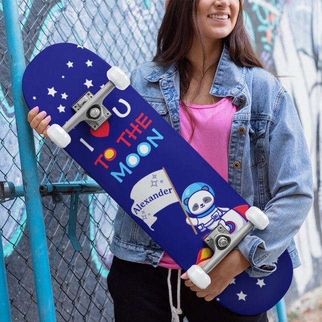 Skateboard Astronauta Cute Panda De Oso En Los Niños De Los B (Subido por el creador)