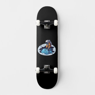 Skateboard Astronauta en la Luna