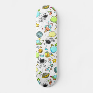 Skateboard Astronauta espacial genial y hermoso 