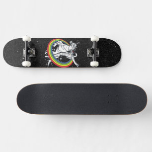 Skateboard Astronauta montando un unicornio