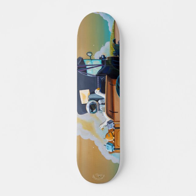 Skateboard Astronauta, robots y patos Oh mi (Anverso )