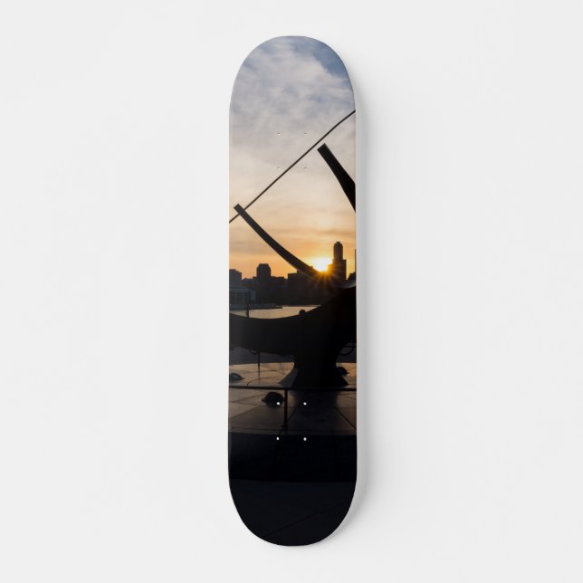 Skateboard Atardecer de Reloj de Sol (Anverso )