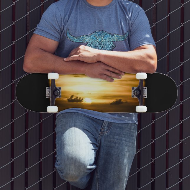 Skateboard Atardecer En El Océano Pacífico (Exterior 3)