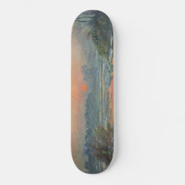 Skateboard Atardecer en el río Sena en invierno (Claude Monet