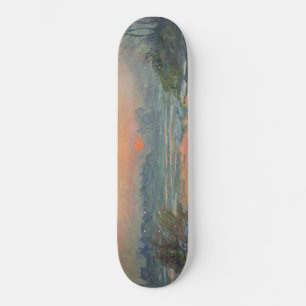 Skateboard Atardecer en el río Sena en invierno (Claude Monet