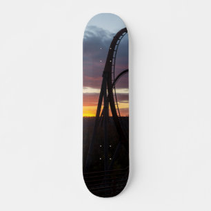 Skateboard Atardecer sobre incendio forestal