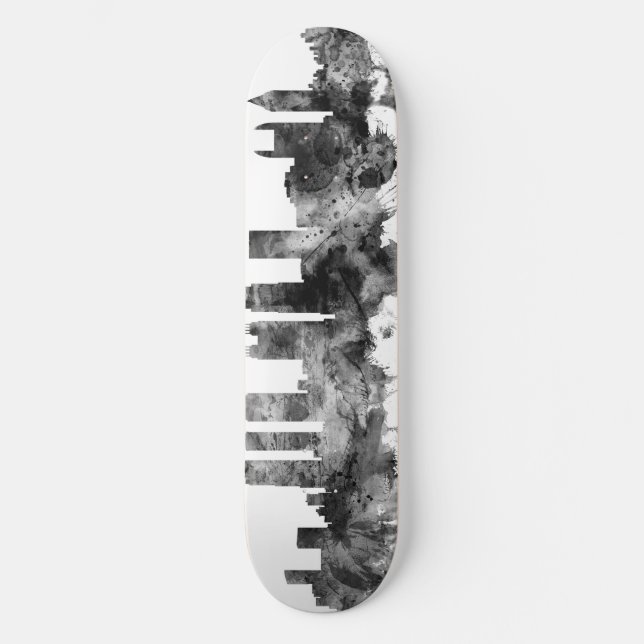 Skateboard Atlanta Georgia Skyline Black White (Anverso)