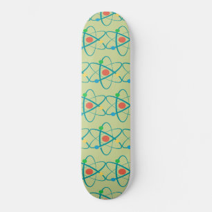 Skateboard Atom Retro Protones Neutrones Electrones Amante de