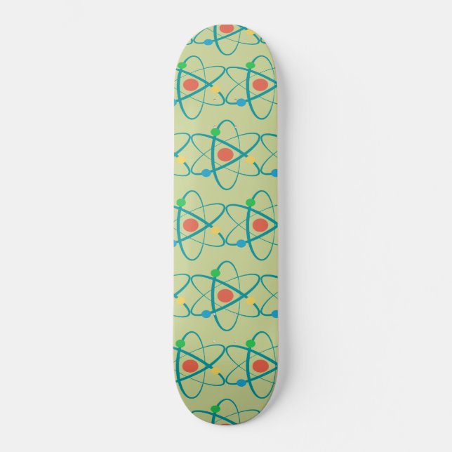 Skateboard Atom Retro Protones Neutrones Electrones Amante de (Anverso)