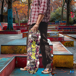 Skateboard Audaz graffiti con el lema "Vivir para andar" amar