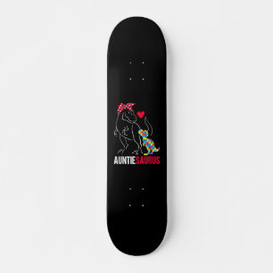 Skateboard Auntiesaurus Autism Awareness