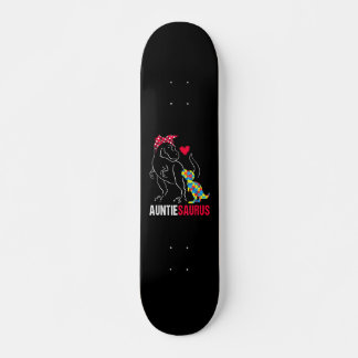 Skateboard Auntiesaurus Autism Awareness