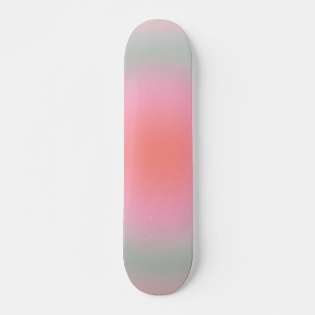 Skateboard Aura Minimalista de degradado Pastel (Anverso )