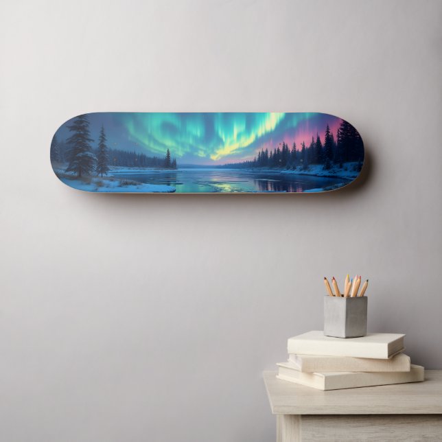 Skateboard Aurora Borealis (Arte de pared (horz))