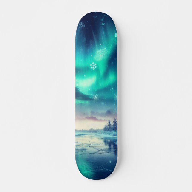 Skateboard aurora borealis/Navidades/invierno (Anverso )