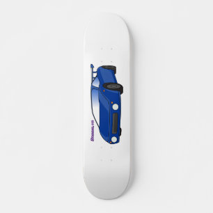Skateboard Autobús deportivo azul con ilustracion aéreo