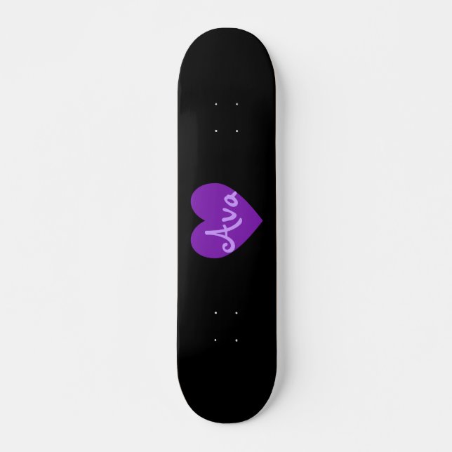 Skateboard Ava en morado (Anverso )
