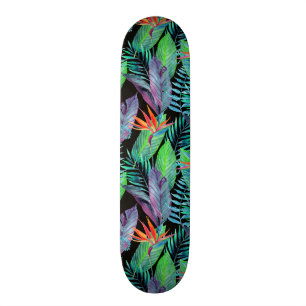 Skateboard Ave del paraíso de la acuarela