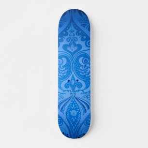 Skateboard Aves pavos reales orientales azules