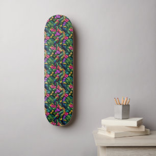 Skateboard Aves Tropicales Sueños de la Jungla Patrón Superfi