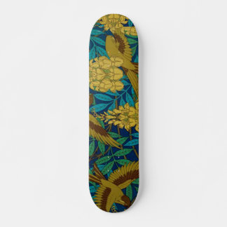 Skateboard Aves y hojas de estilo Art Déco