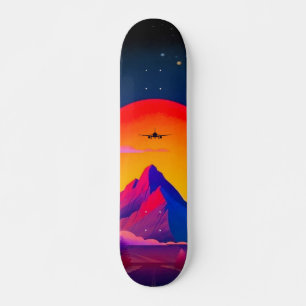 Skateboard Avión Sunrise de los Montes Neon Brillantes