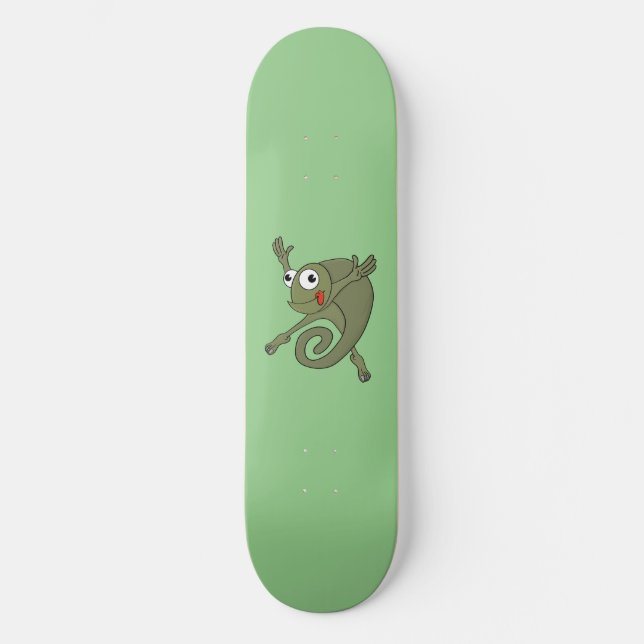 Skateboard Awesome Chameleon (Anverso)