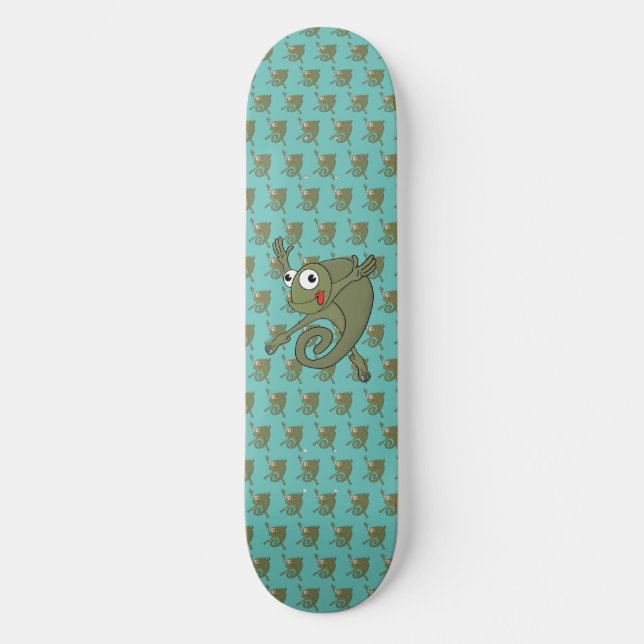 Skateboard Awesome Chameleon (Anverso)