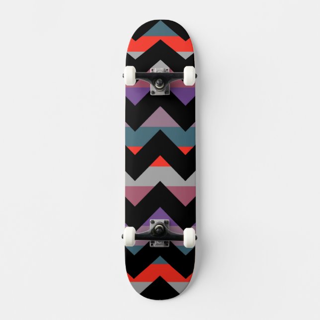 Skateboard Aztec Chevron Zigzag Stripe Pattern 4 (Anverso)