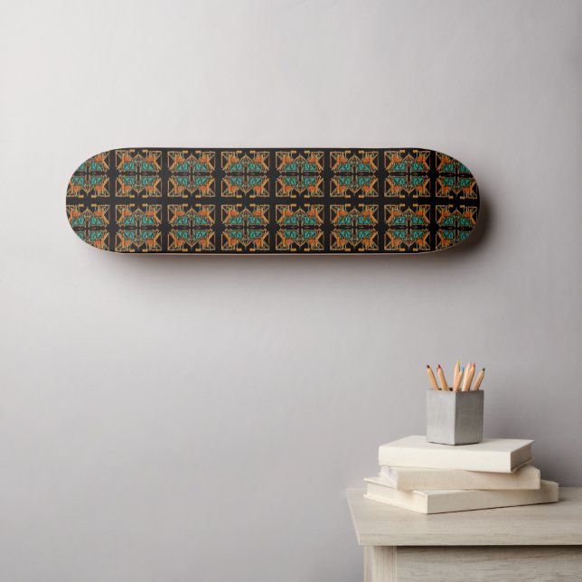 Skateboard Aztec Mandala (Arte de pared (horz))