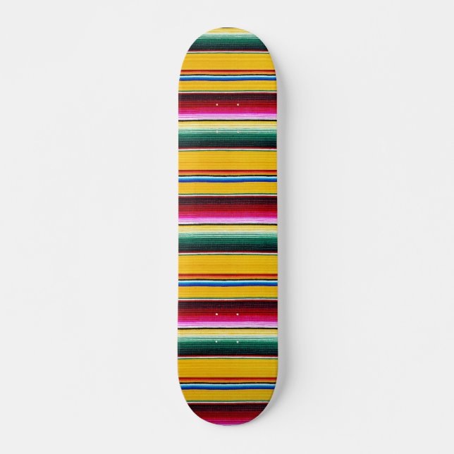 Skateboard Azteca Colorida Descartada (Anverso )