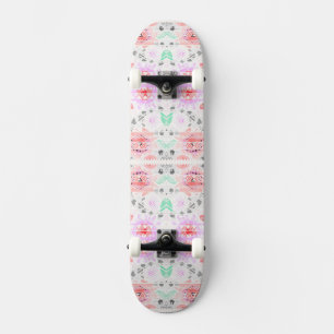 Skateboard Azteca floral pastel colorido adorable