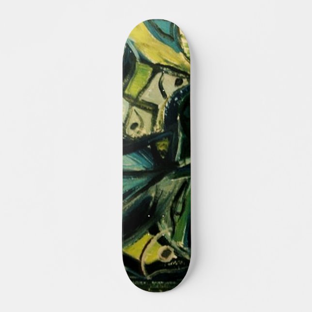 Skateboard Azul Abstracto (Anverso )
