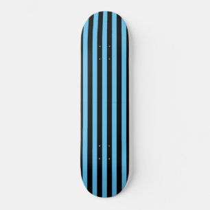 Skateboard Azul cielo y rayas verticales negras