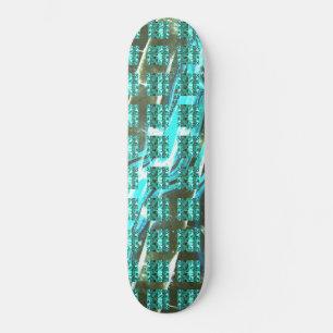 Skateboard ¿Azul claro brillante, cuadrados o imagen dentro d