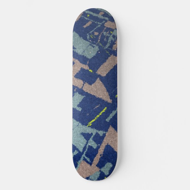 Skateboard Azul de la sección dorada (Anverso)