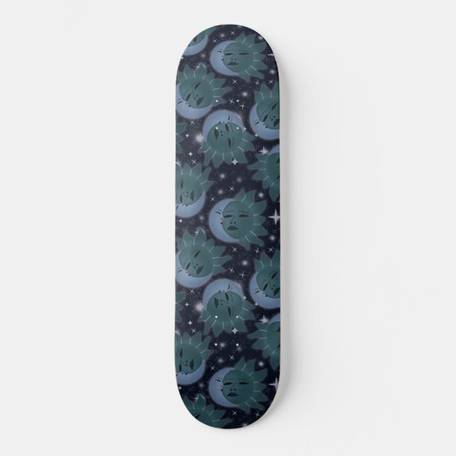 Skateboard Azul de medianoche de Sun y Moon (Anverso)