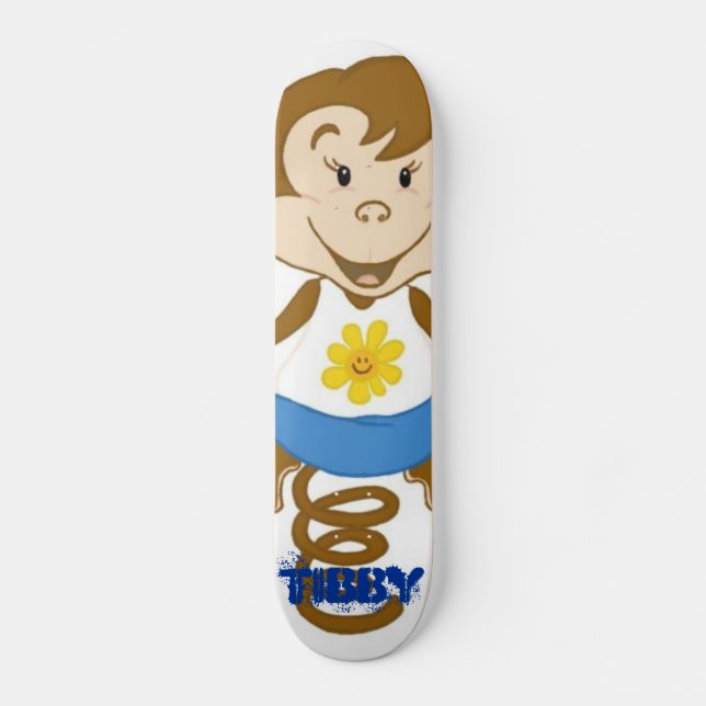 Skateboard Azul de Tibby (Anverso)