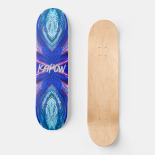 Skateboard Azul doodle y púrpura